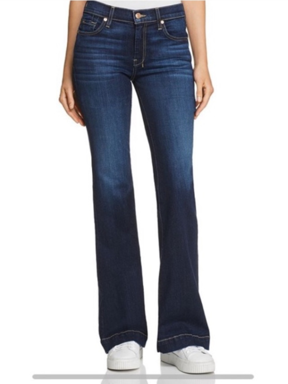 7 For All Mankind Slim Trouser Flare Jeans | Dark Wash